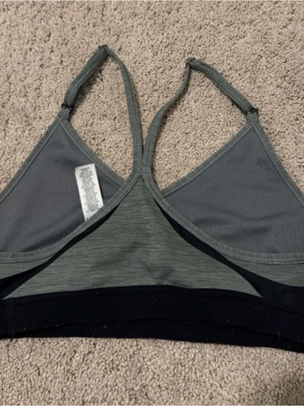 Nike Grey and Black Strappy Sports Bra - Picture 2 of 2